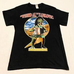 Weird Al Yankovic Yankosaurus T-Rex Accordion Shirt Size Medium